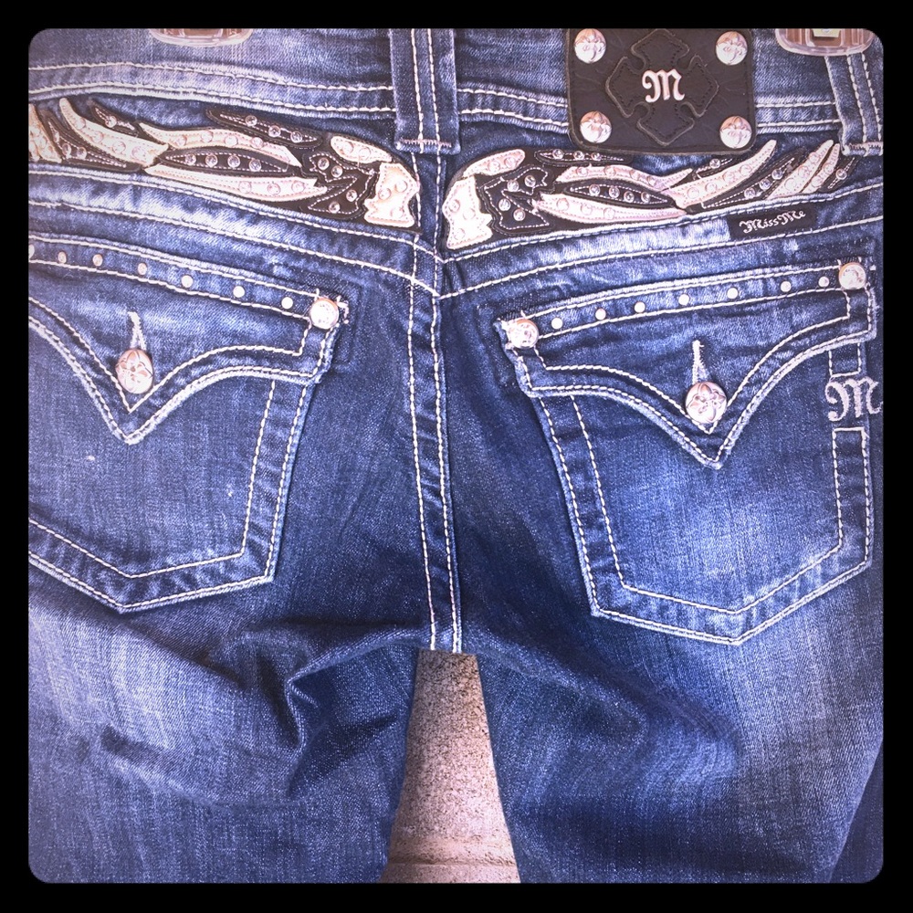 A classic pair of Miss Me boot cut jeans